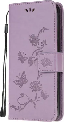 Produktbild von Huawei Y5P Hülle - Coverup Blumen & Schmetterlinge Klapphülle - Lila
