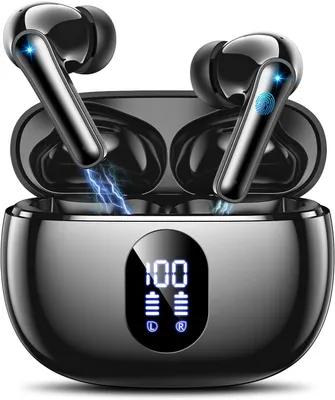 Produktbild von In-Ear-Kopfhörer Bluetooth mit 4 ENC Mikrofon, LED Anzeige & 48 Std Spielzeit, HiFi Tiefer Bass, IPX7 Wasserdicht Kabellos Bluetooth 5.4