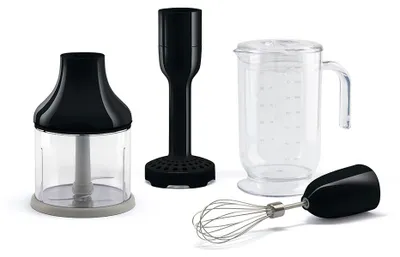 Produktbild von Smeg HBAC11BL, Befestigungsset, Edelstahl, 0,5 l, Edelstahl, S-förmig, Schwarz, Transparent