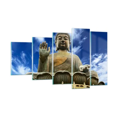 Produktbild von Bilder auf glas - Asien buddha kultur - 100x60cm - Glasbilder - Wandbilder - Kunstdruck - zum Aufhängen bereit - Wanddekoration aus Glas - Glas Bilder - Wandbild auf Glas - 5 Teile - GEG100x60-2114