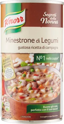 Produktbild von 3x Knorr Minestrone di Legumi Hülsenfrüchtesuppe 500 g Langsam gekocht