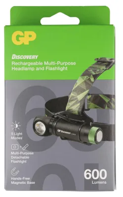 Produktbild von Stirnlampe CH35 600lumen inkl. 1x 18650 3,7V Li-Ion Akku