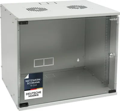 Serverschrank 19 Zoll unmontiert HMF 65700 9 HE Lichtgrau