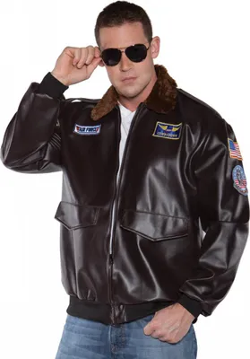 Produktbild von Jet Pilot Fliegerjacke als Kostümzubehör für Fasching & Motto Party Größe: One Size