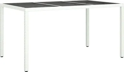 Obrázek produktu pro Zahradní stůl Bílá 150 x 90 x 75 cm polyratan