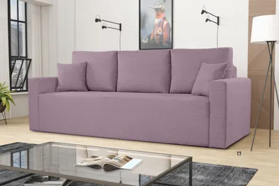 Produktbild von Sofa ZOOM mit Schlaffunktion und Bettkasten, DL-Automat, 3-Sitzer - Lila