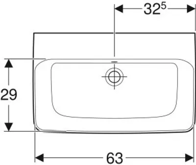 Produktbild von Geberit 501716008 Renova Compact Waschtisch, 65x40cm