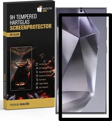 Produktbild von 1x 9H Panzerglas für Samsung Galaxy S24 Ultra HD klar Montagehilfe Tempered Glass Displayschutz Schutzglas Hartglas Schutzfolie Screen-Protector