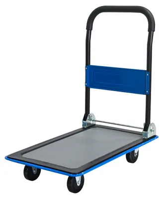 Produktbild von Flachbettwagen 150kg klappbar Plattformwagen Transportwagen Schubkarre 360° Gelb Lager