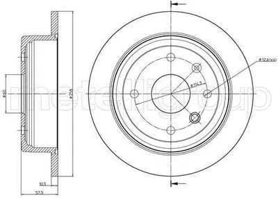 Produktbild von 2x METELLI Bremsscheibe 23-0953 für CHEVROLET NUBIRA Kombi 57 5mm 258 0mm
