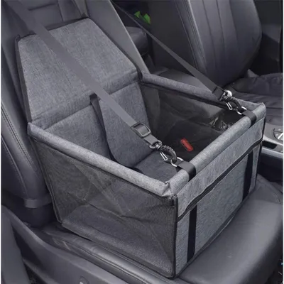 Immagine prodotto di Coprisedile impermeabile e traspirante per auto, adatto a cani, con sistema di sicurezza, lavabile, colore grigio, dimensioni 40x32x24 cm