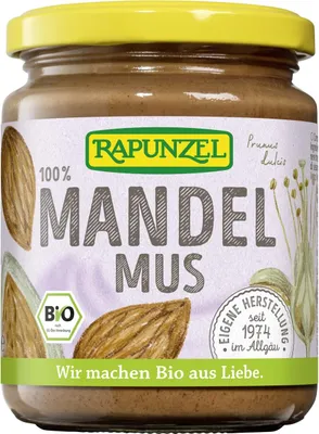 Obrázek produktu pro Rapunzel 130100, Oříšková pomazánka, Mandle, 250 g, Ořechy, Německo, 649 kcal