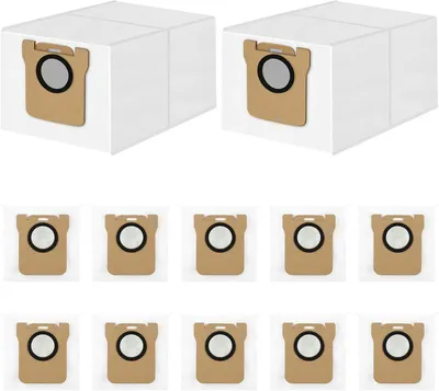 Produktbild von 12 Stück Staubsaugerbeutel für Xiaomi X10+/X20+/Pro/Max/5/5 Pro für Dreame L20/L10s/L10/L10s Pro/L50 Pro Ultra, L20 Ultra/X40/X50 Ultra Complete Staubsauger, 3 Große Kapazität Staubbeutel Ersatz
