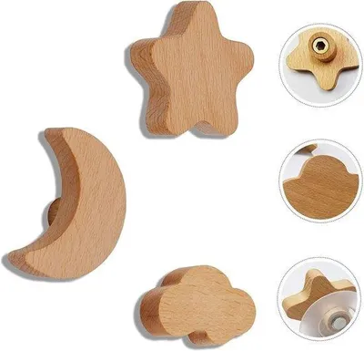 Produktbild von Kinderwandschubladen aus Holz - 5 Stück - Dekorative Kinderzimmeraccessoires