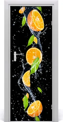 Produktbild von Tulup Türaufkleber 75x205 cm Dekorative Aufkleber Selbstklebend Wasserdichte Tapete Abnehmbar Schlafzimmer Wohnzimmer Wohnkultur - Orangen