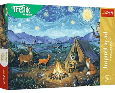 Obrázek produktu pro Puzzle 100 Rodzina Treflików Przy ognisku 16564