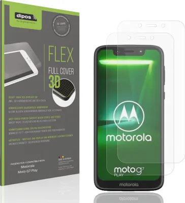 Image de 2x Full Cover mat Film pour Motorola Moto G7 Play Film de protection ecrán