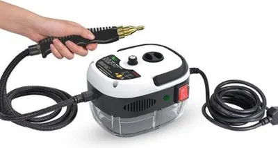 Zdjęcie produktu dla Odkurzacz parowy 3 bary, 2500 W, czarno-biały, ręczny