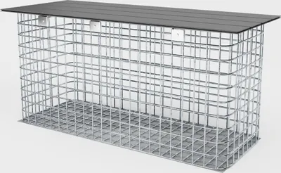Produktbild von Gartenbank 102 x 50 x 42 cm MW 5 x 5 cm feuerverzinkt, mit Recyclingauflage in anthrazit