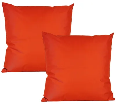 Produktbild von JACK 2er Set 50x50cm Outdoor Kissenhülle Kissenbezug Wasserfest Sitzkissen Lounge Kissen Garten Stuhl Lotus Effekt, Farbe:Orange