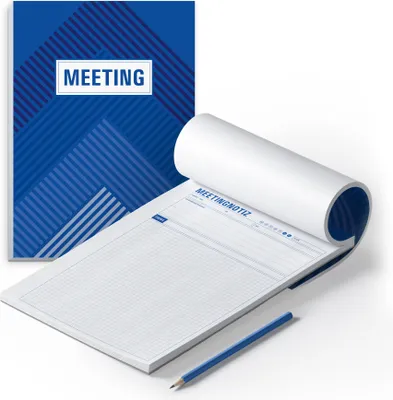 Produktbild von itenga 2x Meetingnotiz Block Besprechungsprotokoll Notizblock DIN A4 50 Blatt