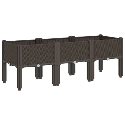 Produktbild von Pflanzkasten mit Beinen Braun 120x40x42 cm PP