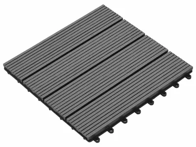 Image de Carreau de terrasse 11 pcs Gris 30 x 30 cm WPC