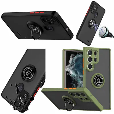 Obrázek produktu pro Pro Samsung Galaxy S23 Ultra TPU / PC Design Ring Cover Mobilní telefon Pouzdro Ochranné pouzdro