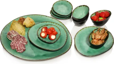 Produktbild von Sänger Servierplatten Palm Beach aus Porzellan 11er Set