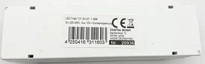 Immagine prodotto di Trasformatore LED 30W, 12V, 2,5A, per lampade a bassa tensione