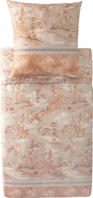 Produktbild von Bassetti Satin-Bettwäsche-Garnitur ACQUAFORTE Farbe TERRACOTTA 41 Größe 135x200+80x80