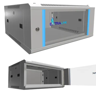 Productafbeelding van Extralink 4U Rackkast 600x600 Grijs 19 inch , Wandmontage