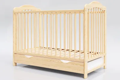 Łóżeczko niemowlęce ALEK z szufladą 120x60 cm sosnowe – zdjęcie produktu 1