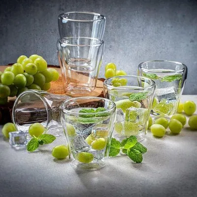 Image de Service à café de luxe en verre, 4 pièces