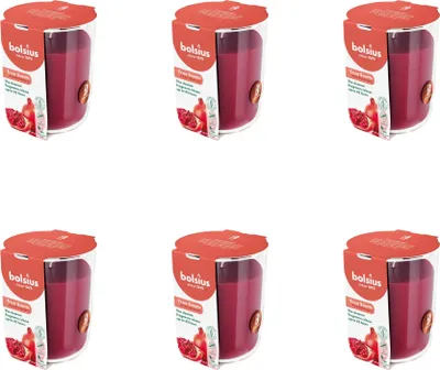 Produktbild von Bolsius - True Scents - Duftglas - 97/85 - Granatapfel - Vorteilspack - 6 Stücke