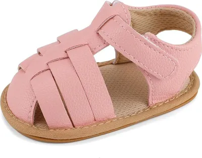 Produktbild von Sommerliche Baby-Sandalen - Offene Zehen, rutschfeste, flache Erstlingslaufschuhe für Kleinkinder, 11cm