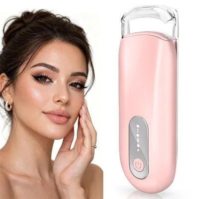 Produktbild von Elektrische Wimpernzange beheizbar, USB aufladbar, 3 Temperaturstufen, breite Heizklemme für lange Wimpern, kabelloser Wimpernformer mit Hitzeschutz