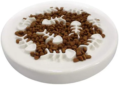 Productafbeelding van Kleine antislip-voederbak voor honden en katten, voorkomt overeten, gemakkelijk schoon te maken, geschikt voor honden en katten.
