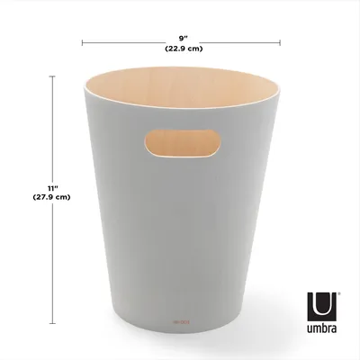 Obrázok produktu pre UMBRA WOODROW CAN odpadkový kôš 7,5 l odpadkový kôš na papier sivý 082780-918