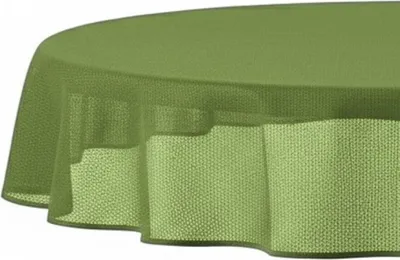 Zdjęcie produktu dla Obrus ogrodowy 160 x 220 cm do ogrodu, tarasu i balkonu – owalny, wodoodporny i łatwy w pielęgnacji, kolor zielony