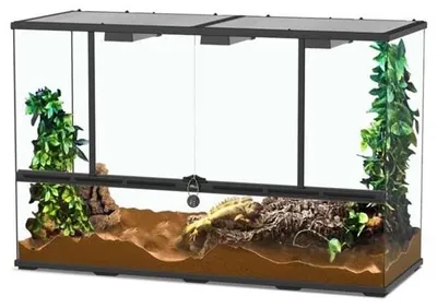 Productafbeelding van TerrAtlantis Terrarium 118 x 45 x 75 cm zwart met security lock en ventilatiesysteem
