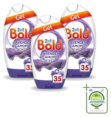 Produktbild von 3 x BOLD 2-in-1 Waschgel Lavendel und Kamille - Großpackung - 3 Stücke