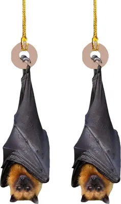 Produktbild von Fledermaus-Weihnachtsbaumschmuck, gotische Hängende Fledermaus-Baumdekoration, realistische umgedrehte Fledermaus-Weihnachtsbaumdekoration für die Weihnachtszeit