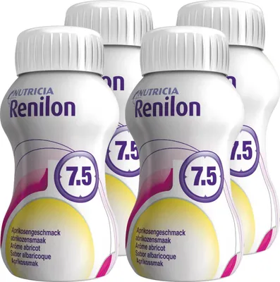 Productafbeelding van Renilon 7.5, abrikozen smaak, vloeibaar, 6 x 4 x 125 ml