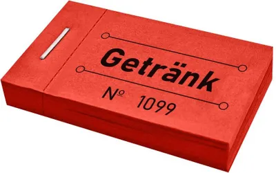 Produktbild von CombiCraft Wertmarken Block 'Getränk' Rot - 5 Blöcke mit 50 Wertmarken pro Block