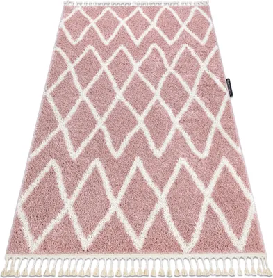 Immagine prodotto di Tappeto BERBER BENI rosa Frange berbero marocchino shaggy rosa 180x270 cm