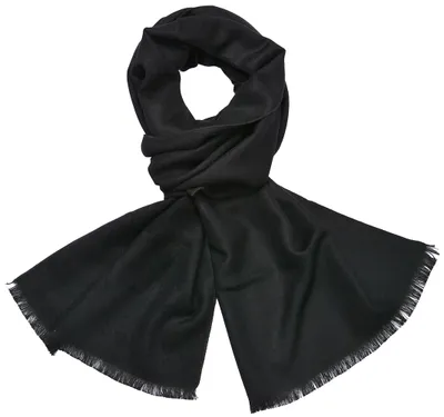 Produktbild von Schal mit Quasten Unifarbe Schwarz