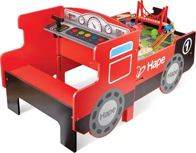 Produktbild von Hape Ride-on Engine Table, Spielfahrzeugspur, 3 Jahr(e), Mehrfarbig