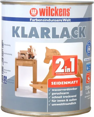 Produktbild von Wilckens Klarlack 2in1 seidenmatt, 750 ml