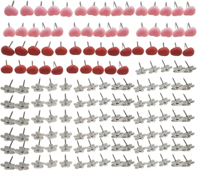 Image de Épingles en forme de cœur et de fleurs, 150 pièces, réutilisables, pour tableau d'affichage